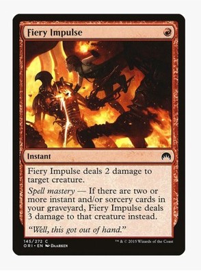 Fiery Impulse | MTG ORI LP | Pauper Pioneer Modern Burn Removal Spellslinger