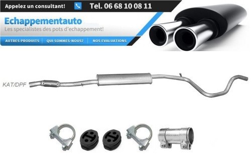 Éliminer le bruit d'échappement du Citroën Nemo 1.3 HDi 2010 silencieux central