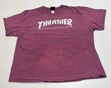 Thrasher Skateboard Magazine T-Shirt Burgundy Logo Large