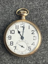 1922 Elgin Father Time 16 21J Pocket Watch Gold Filled Case Grade 454 FOR REPAIR