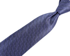 BRIONI Tie 100 Silk Bluish Purple Iridescent Italy Extra Long