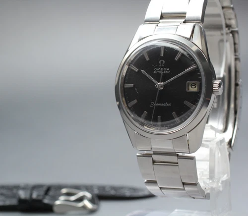 Omega Seamaster Date Cal 565 Automatic Black Dial Vintage Watch 34mm Serviced