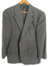 Chaps Ralph Lauren Mens Gray 2 button Wool Jacket 41R Rn 90736 Gently Worn