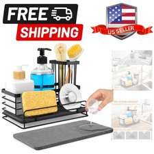 Sponge Holder for Kitchen Sink – Rustproof & Kitchen Organizer with High Brus...