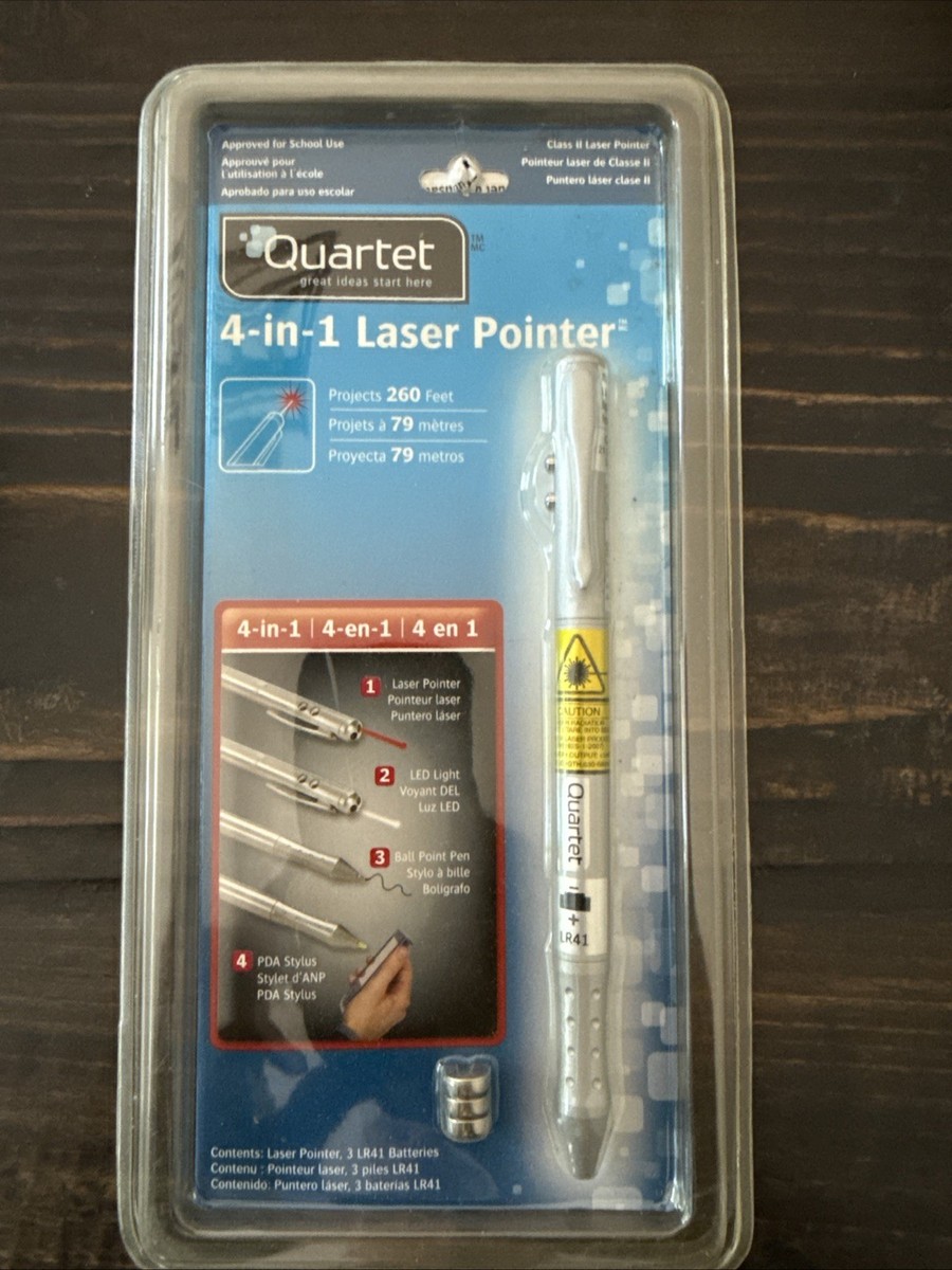Quartet 4-in-1 Laser Pointer Pointer, LED Light, Ball Point Pen - Main Image