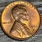 1955-D Lincoln Cent • TONED BU+ Uncirculated to AU • Denver • RARE KEY CENT