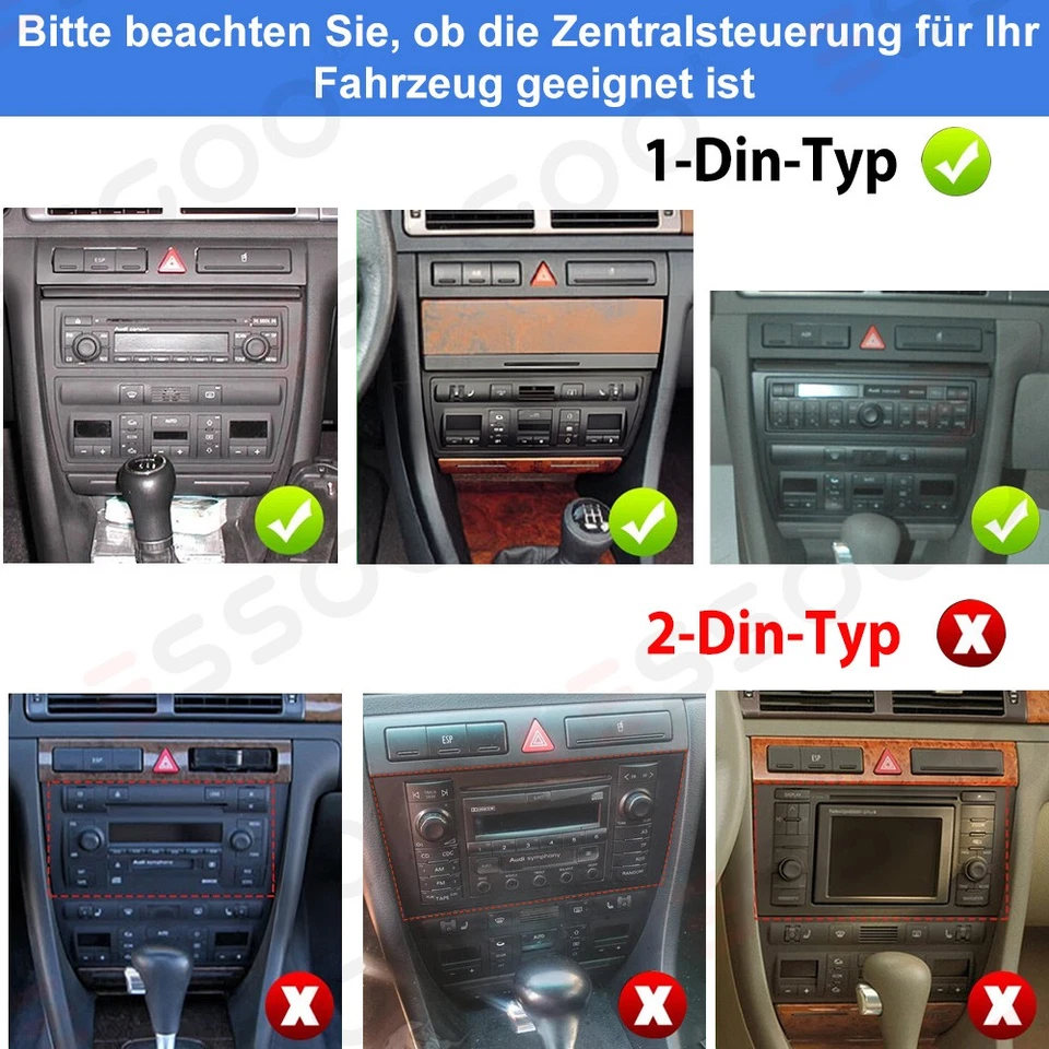 DAB+ Carplay Android 15 Autoradio GPS DAB+ Für Audi A6 4B2 4B5 C5 97-05 Cam GPT - Bild 2 von 4