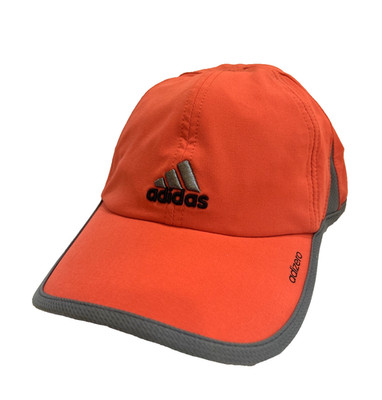 NEW! adidas Men's adizero II Gof lCap Tennis/Pickleball Hat-Red (Orange) /Grey