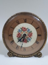 Smiths English Clocks Vintage Mechanical Petit Point Mantel  clock Collectable