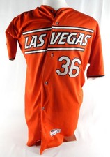 2024 Las Vegas Aviators JT Ginn #36 Game Used Orange Jersey 44 225