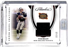 2020 Flawless Super Bowl Swatches Ruby GAME WORN 7/15 Tom Brady SSP R6220J