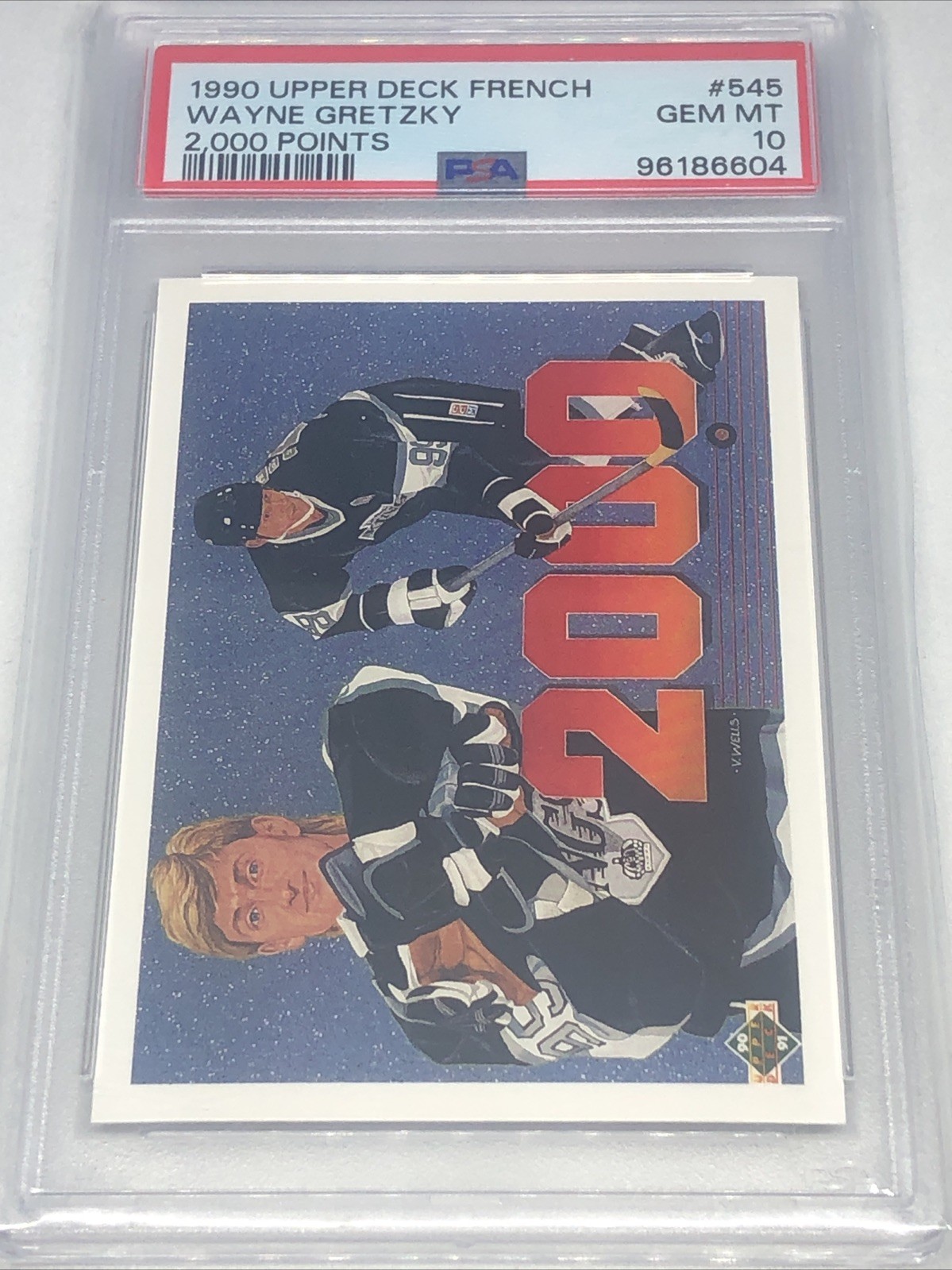 1990-91 Upper Deck French Wayne Gretzky 2000 Points #545 PSA 10 GEM MINT