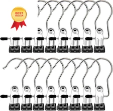 Boot Hangers Clips, 16 Pack Laundry Hooks Hanging Clips 16 PACK, Black 