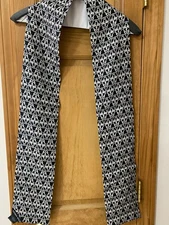 Thomas Wylde Black and White Skinny Demon Scarf