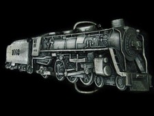 SL03144 NOS VINTAGE 1978 STEAM TRAIN ENGINE RAILROAD BERGAMOT BELT BUCKLE