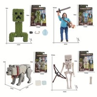 Minecraft Movie Steve Creeper Skeleton Wolf Collection Action Figures Toy Gift