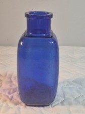 Vintage Cobalt Early Deep Blue Glass Apothecary U.D.Co Pharmacy Bottle 8"