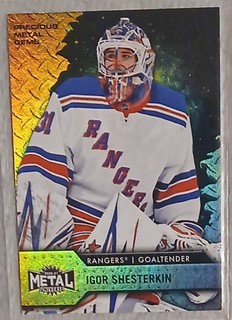 1 Of 1! Rare! 2020-21 Skybox Metal Igor Shesterkin Precious Metal Gems Gold 1/1
