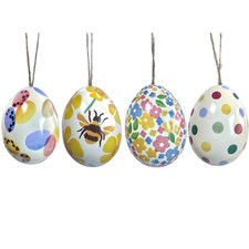 Emma Bridgewater Set of 4 Tin Easter Egg Hanging Decorations Spring Home Decor