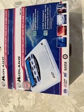 Midland White Color Emergency Weather Alert Radio with Alarm Clock, in box 