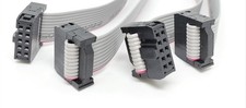 2 PCS 10 Pin IDC Flat Ribbon Cable 2.54mm Female 50cm 20 Inch Grey