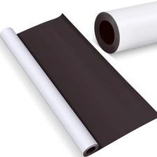 Blank White Surface Magnet Sheets 24 Inch X 10 Feet, 30 Mil Magnetic Roll Printa