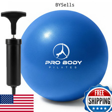 ProBody Pilates 9" Small Exercise Ball w/ Pump - Stability Yoga Barre Workout