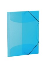 HERMA Elastic Folder Translucent in Light Blue, A4, Sturdy Plastic, with 3 Inner
