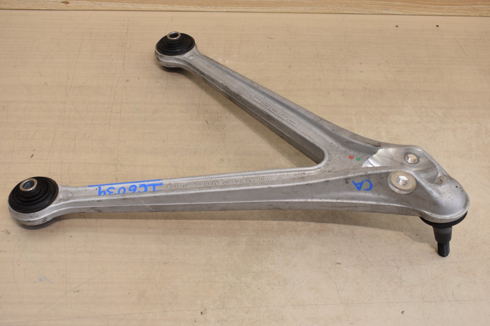 04-06 PORSCHE CARRERA GT FRONT SUSPENSION LOWER CONTROL ARM GENUINE 98034115300
