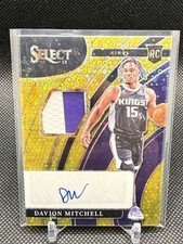 Davion Mitchell 2021-22 Panini Select #RJ-DML Rookie Patch Auto Gold Disco /10