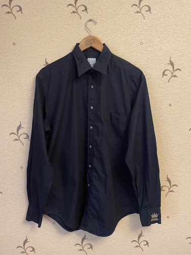 Moschino Cheap and Chic, Vintage Cheap and Chic by Moschino Black Button Up Shirt Made in Italy Men's L