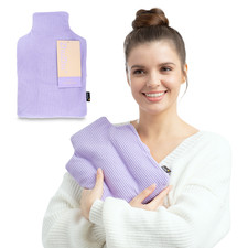 Zhu-Zhu Lilac Hot Bottle Body Warmer - Microwavable Wheat Bag Microwave Heat Pad