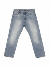 Levi's 501 Series Men's Straight Leg Light Wash Blue Denim Jeans 36x32