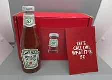 Heinz 57 LVII Super Bowl Ketchup Promotional Glass Bottle- EXPIRED- COLLECTIBLE