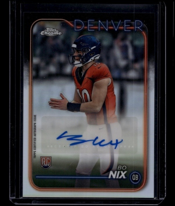 2024 Topps Chrome Football Bo Nix #RA-BNI RC Rookie Auto