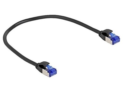80225 Patch cord S/FTP Cat 6a RJ45-Stecker,beiderseitig 0,25m DELOCK
