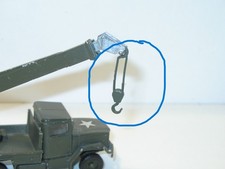 SOLIDO, crochet en METAL KAKI camion kaiser jeep / grue richier militaire (R88)