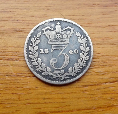 1840 Victoria Threepence — photo from the most recent tracked eBay sale