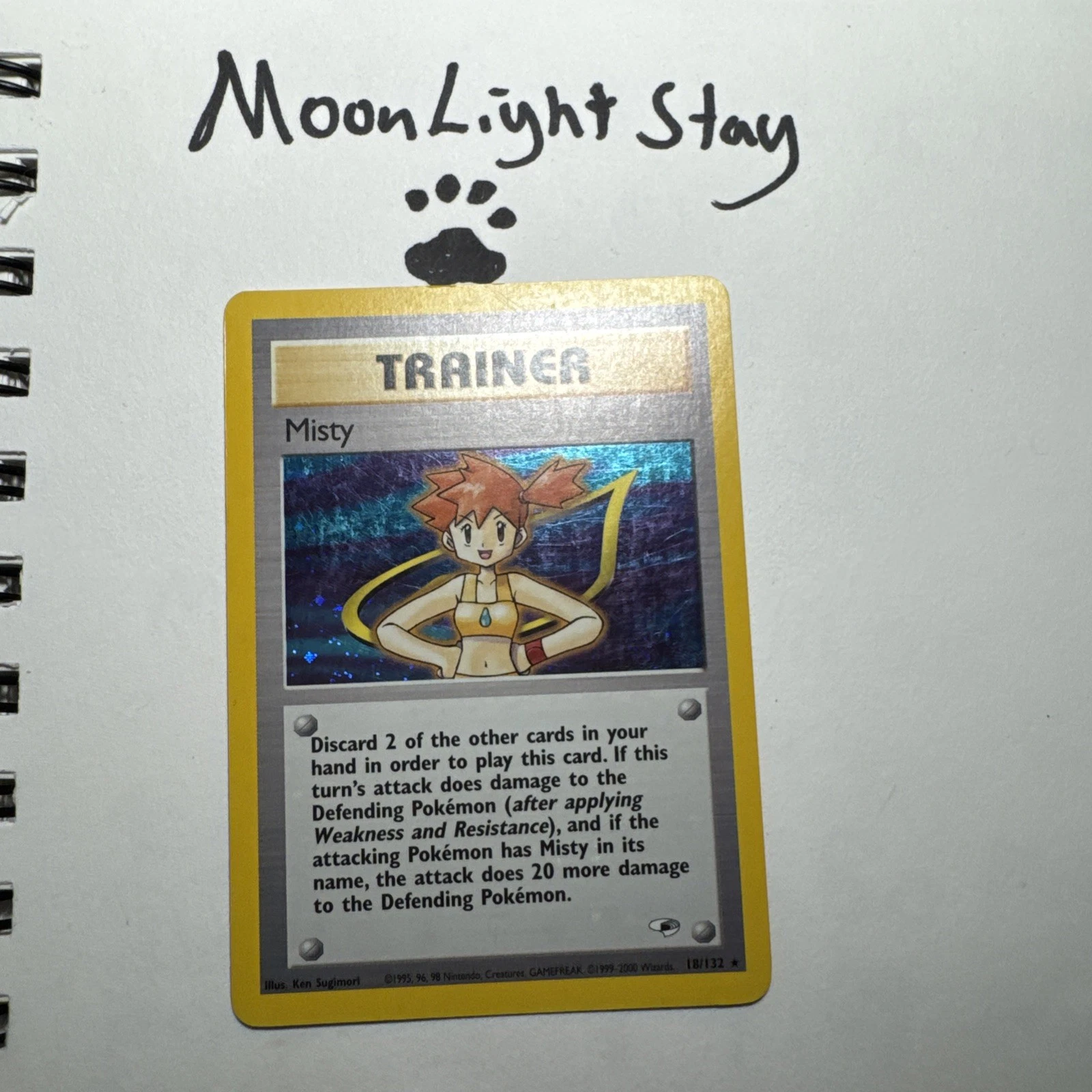 Misty 018/132 Gym Heroes Holo First Edition Pokemon Card
