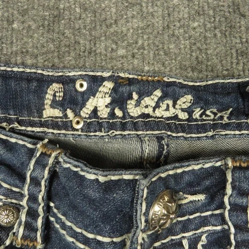LA Idol Jeans Womens Size 7 Bootcut Flap Pockets Denim 5 Pocket Cotton Ladies - Image 4 of 4