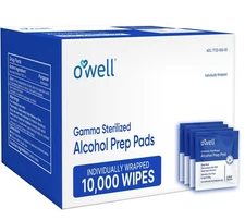 OWELL Prep Pads - Individually Wrapped Sterile Alcohol Wipes, Medium 2-Ply...