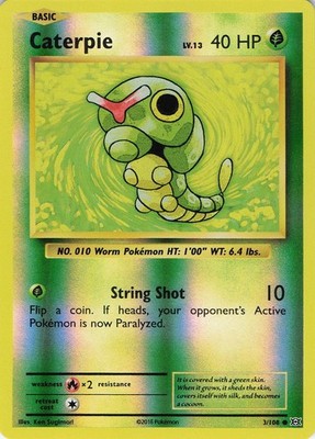 Caterpie Common XY - Evolutions 3/108 Reverse Holo
