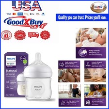 Natural Baby Bottle with Slow Flow Nipple, BPA-Free, 4oz, Vented, Dishwasher ...