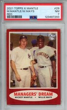 M. MANTLE/ W.MAYS 2021 TOPPS X MANTLE RED #29 NM 7