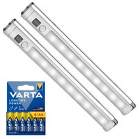 2X Led Lichtleiste Mit Bewegungsmelder Unterbauleuchte Mit 6 Aa Batterien