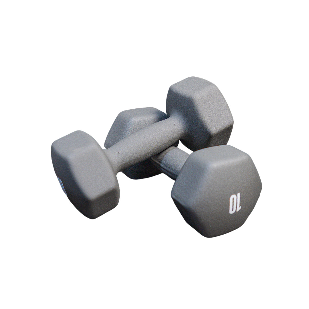 Neoprene Dumbbell Weights Pairs & Sets | 10lb Pair of Dumbbells Grey Brand New.