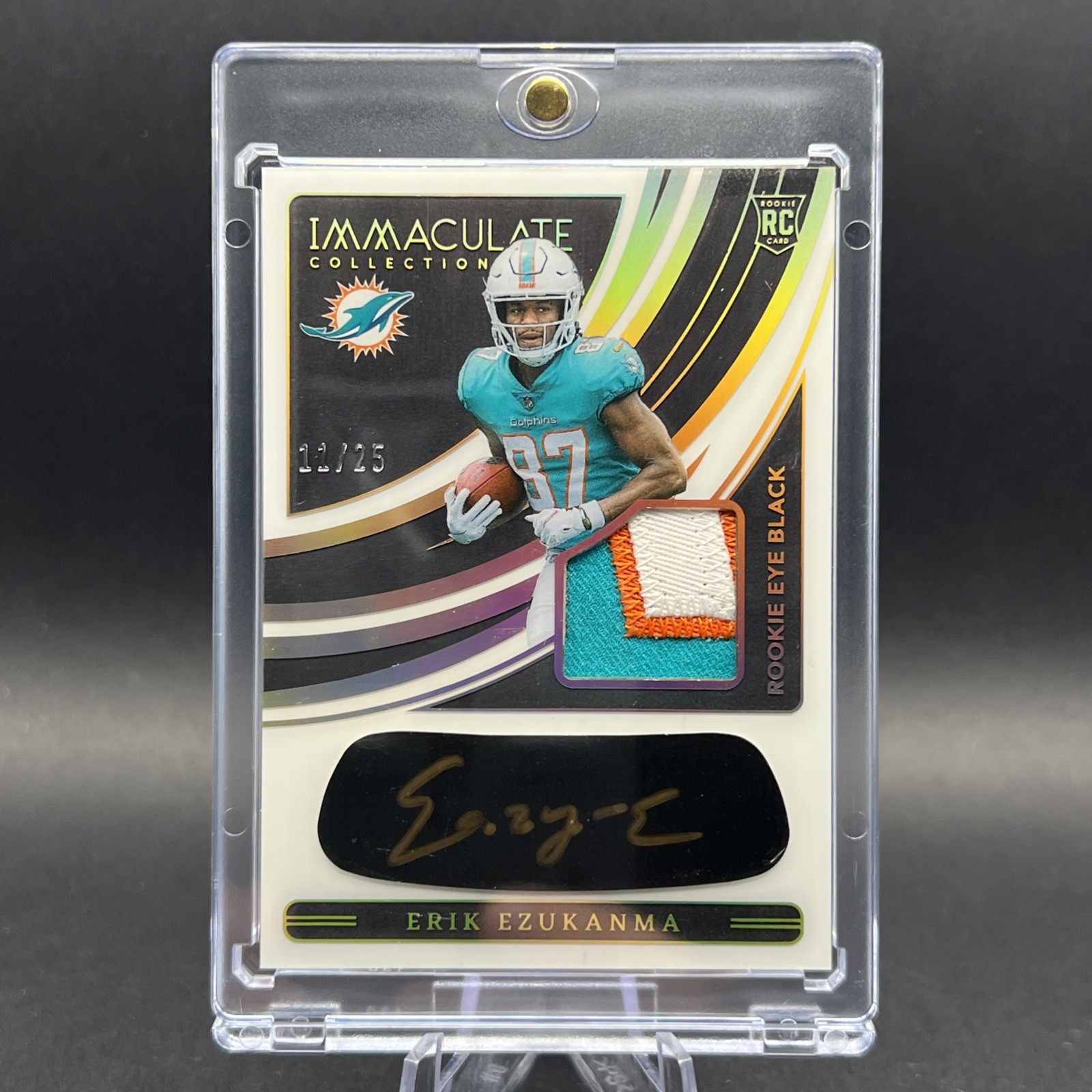 Erik Ezukanma Panini Immaculate Collection Immaculate Rookie Eye Black Jersey Autographs #REBEZE Gold