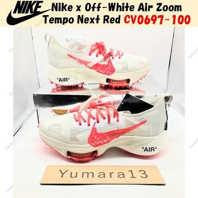 Nike x Off-White Air Zoom Tempo Next White Solar Red CV0697-100 Herren Gr.