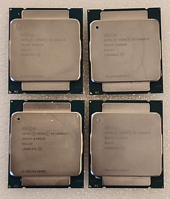 *Lot of 4* SR1XR Intel Xeon E5-2660v3 2.6GHz 10 Core 25MB LGA2011 CPU Processor