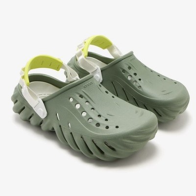 Crocs Echo Clog Men’s Shoes Slides Green Neon 207937-308 Crocs Echo Clog Men main image 2